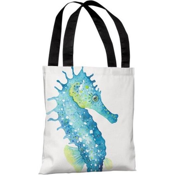 One Bella Casa One Bella Casa 74982TT18P 18 in. Oversized Seahorse Polyester Tote Bag 74982TT18P